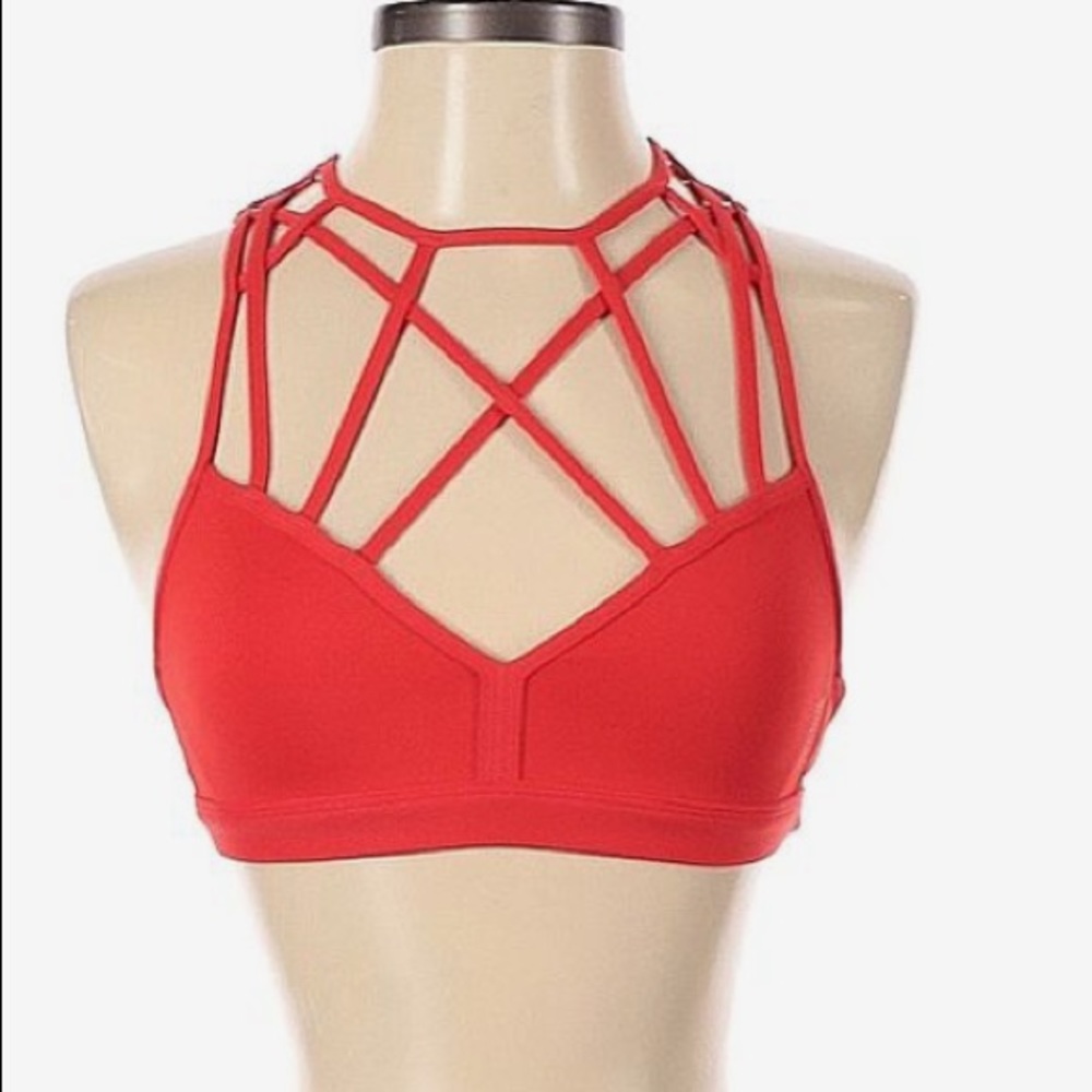 Reebok Dance strappy sports bra red